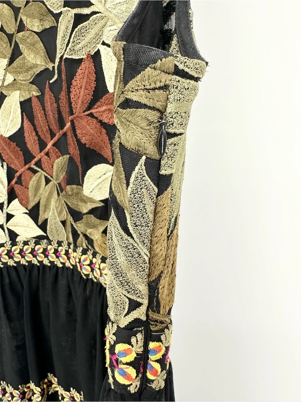 Anthropologie Varun Bahl Embroidered Vigne Dress - Picture 10 of 16